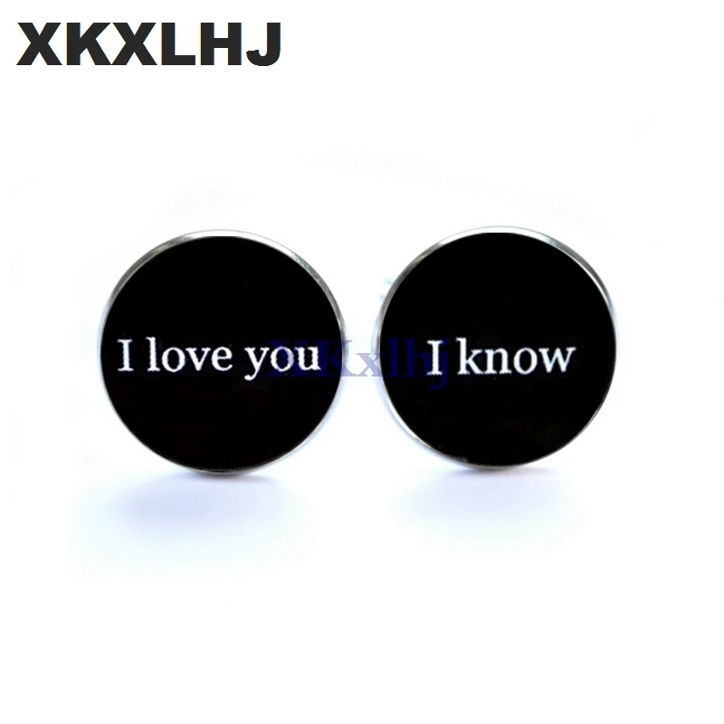 Новые запонки XKXLHJ с зажимом для невесты отца надписью I Love Her First стеклянные модные