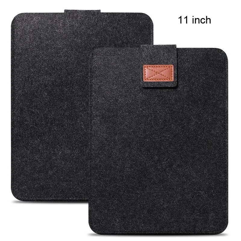 Black 11 inch Замшевый защитный чехол для планшета, сумка для ноутбука, чехол для электронных книг, чехол-светильник для 9,7, 10,5, 11, 13, 15 дюймов, iPad Pro, Kindle Macbook - Цвет: Black 11 inch