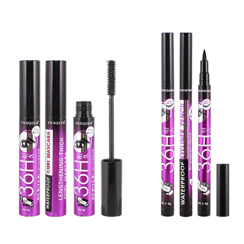 LiquidEye набор подводки для глаз ресниц Макияж Черный Гладкий Водонепроницаемый YUF99|