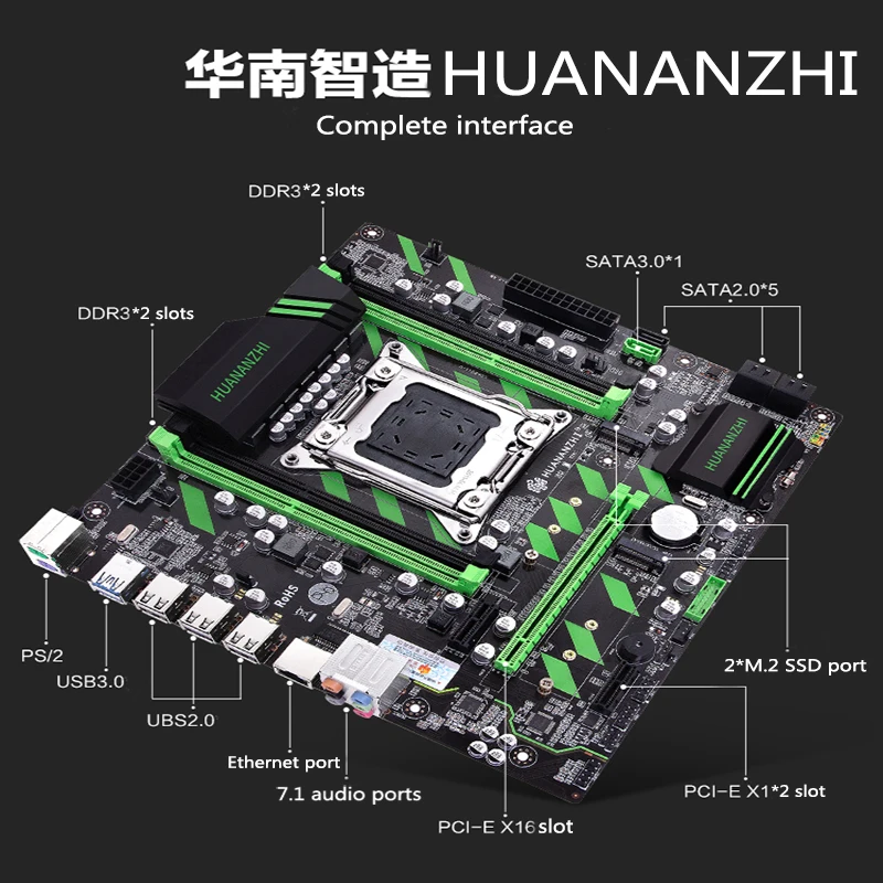 HUANANZHI X79 материнская плата huanan X79 LGA2011 ATX SATA3 USB3.0 Dual PCI-E 16X NVME M.2 SSD Поддержка регистровая и ecc-память ram Xeon E5 cpu