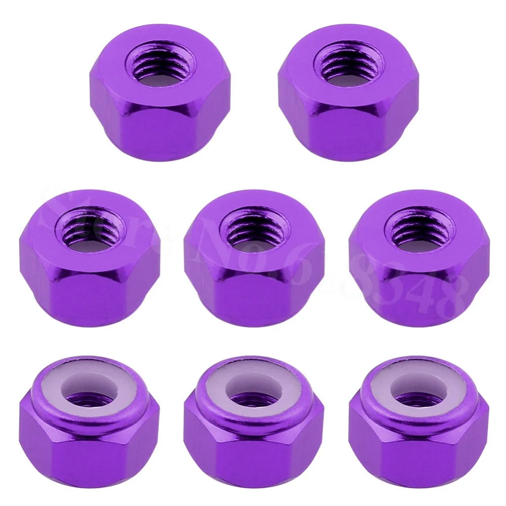 8pcs/Set HSP 102048 Aluminum Nylon Lock Nuts M3 02102 For 1:10th RC Car Upgrade Parts | Игрушки и хобби
