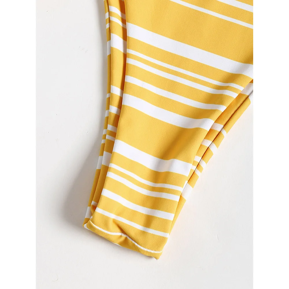 \ &quotZAFUL полосатый комплект бикини стринги сексуальный купальник женский на