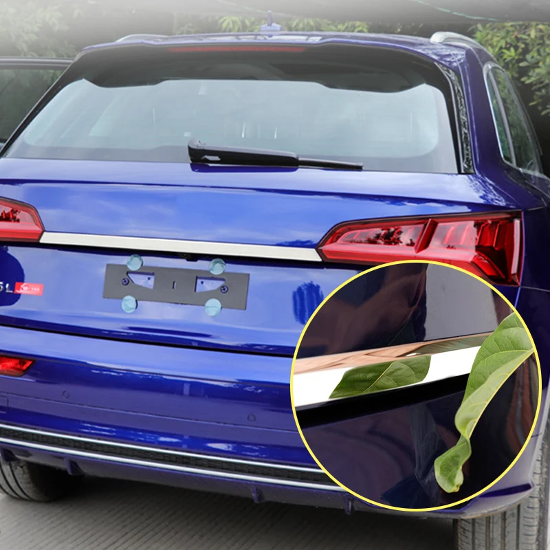 Отделка из нержавеющей стали для Audi New Q5 2017-2019 полоски багажника заднего
