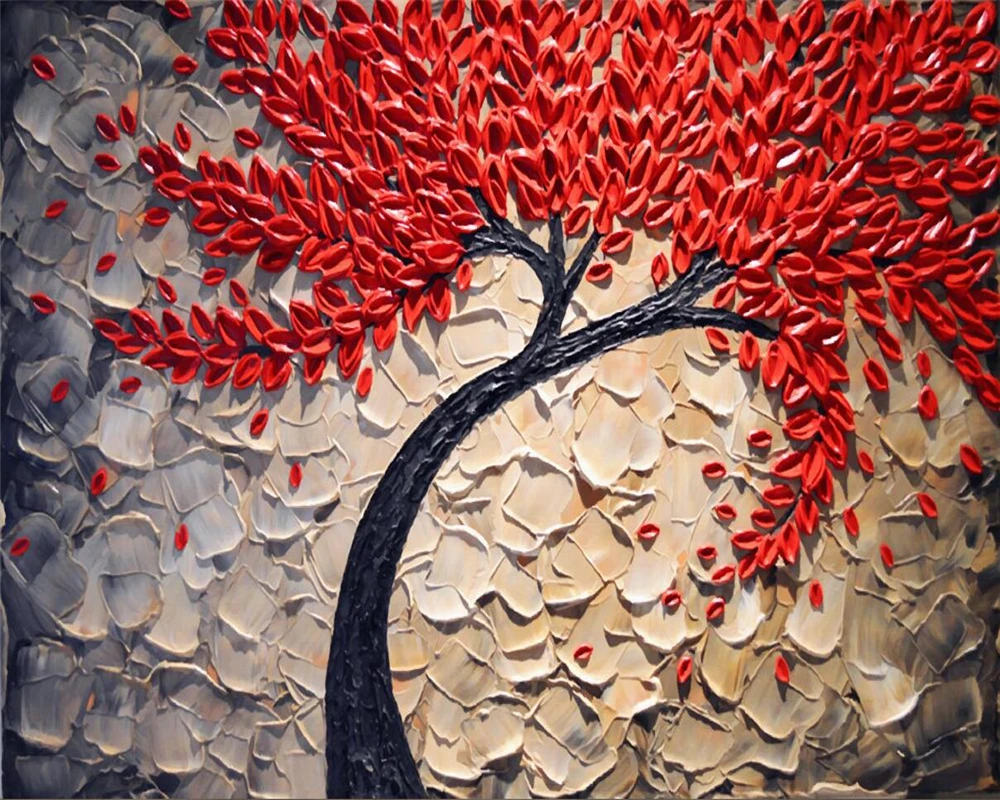 Красный абстрактный Рисунок Фортуны дерево нож Ручка Картина фон стены papel де parede