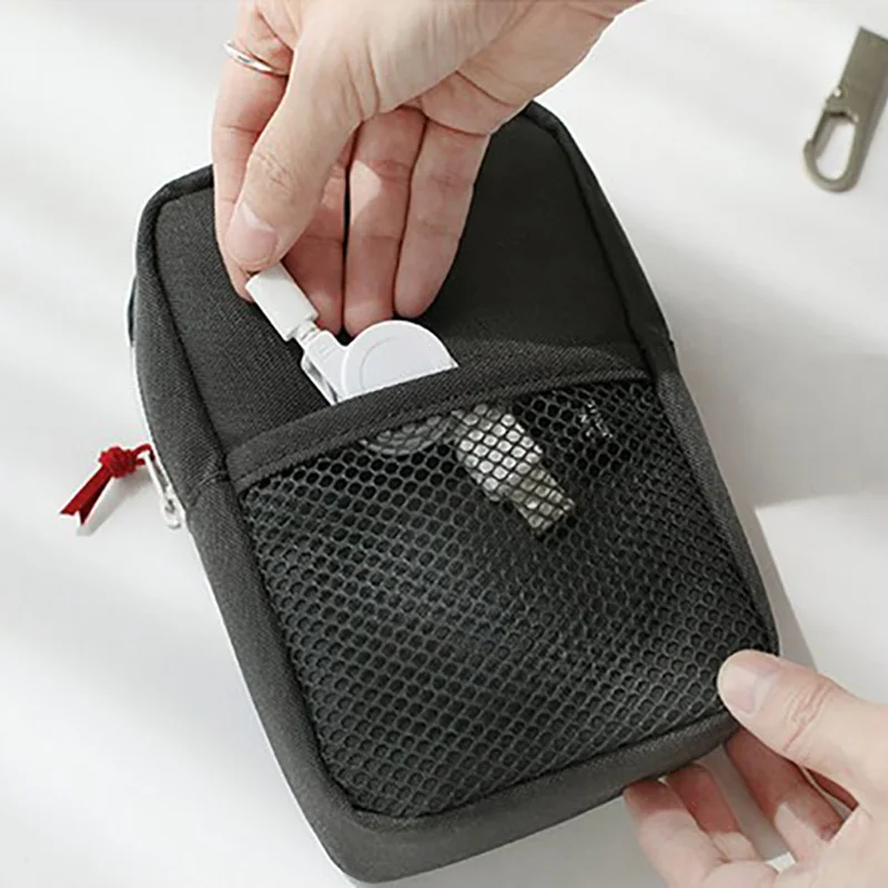 

Sundries Travel Storage Bag Charging Case For Earphone Package Zipper Bag Portable Travel USB Cable Organizer Electronics