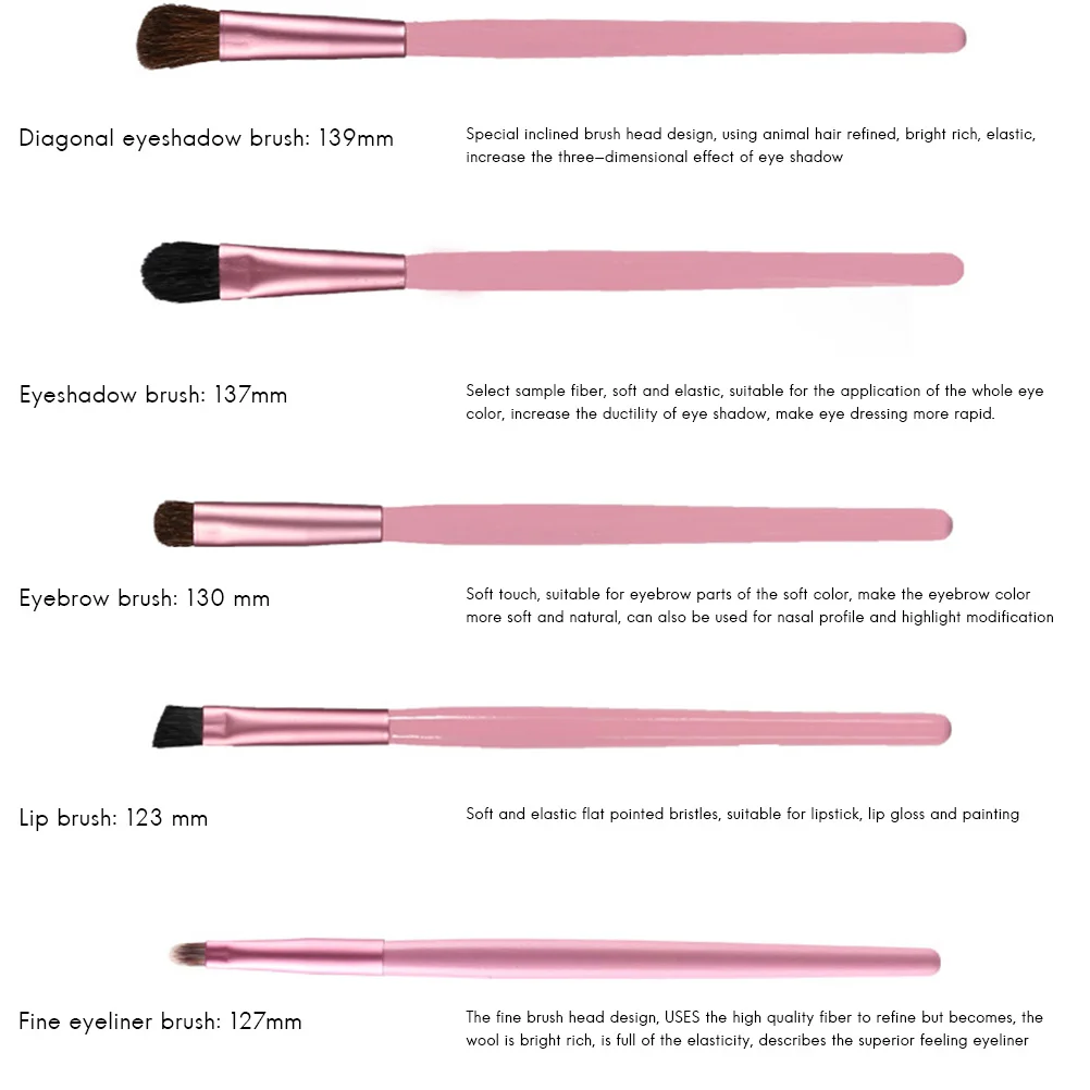 5 шт. портативные мини кисти для макияжа глаз набор идеальные Профессиональные