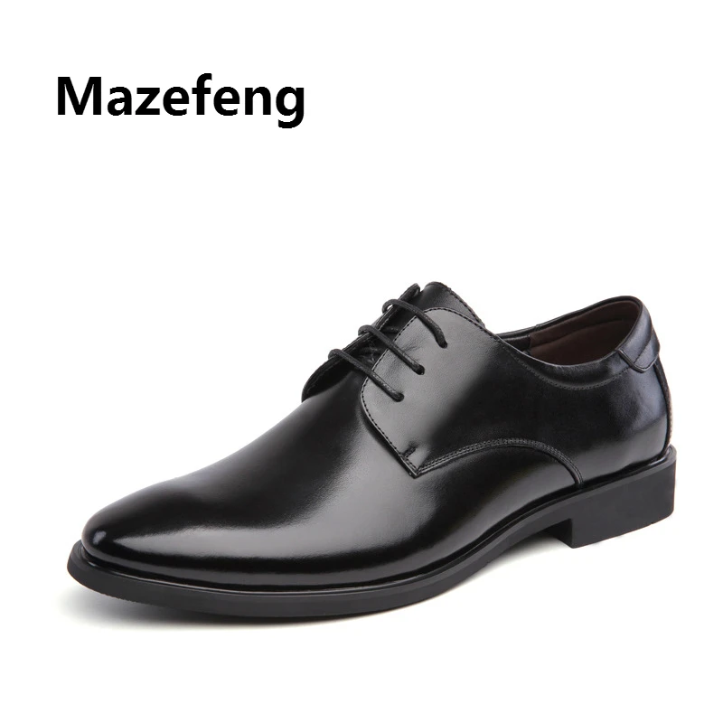 Mazefeng 2019 новая брендовая классическая мужская обувь с острым носком Мужская