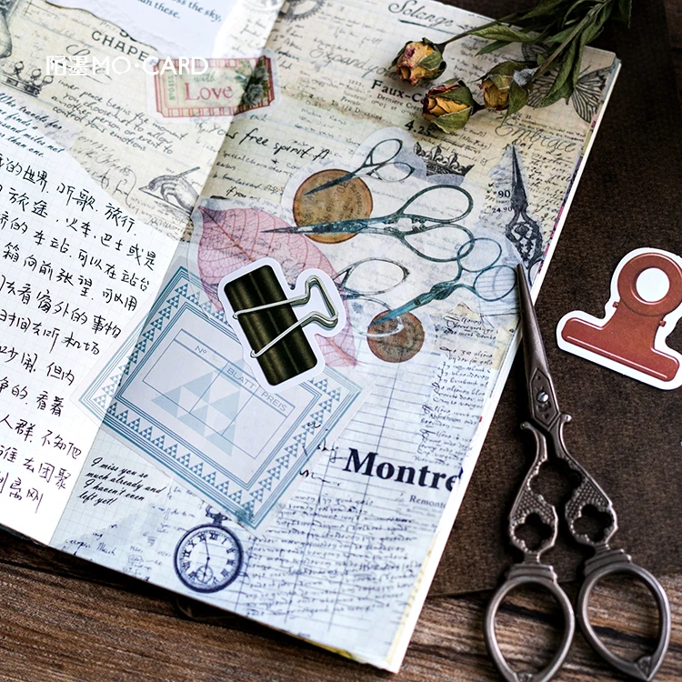 45 шт./упак. Винтаж творчества Kawaii инструменты Бумага Стикеры украшения Diy альбом
