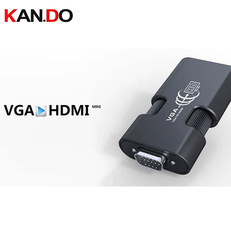 

350MINI VGA + 3,5 мм преобразователь аудио в HDMI для ПК HDTV видео преобразователь ПК в HDTV преобразователь VGA + аудио в HDMI 1080P