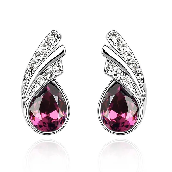 Свадебные серьги гвоздики с кристаллами Сваровски|stud earrings|stud earrings wholesalestud for women |