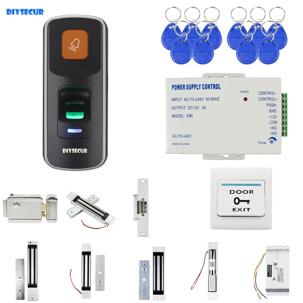 DIYSECUR биометрический отпечаток пальца RFID 125 кГц клавиатура система контроля