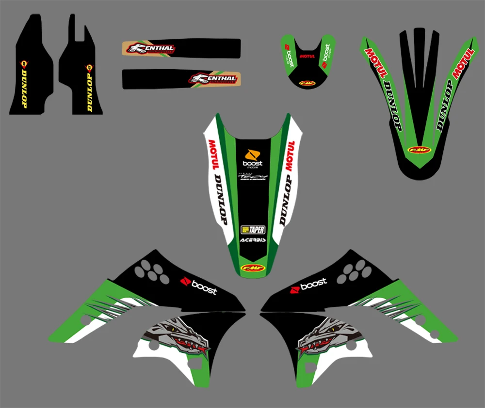 Деколи и деколи в виде новой команды наборы наклеек для Kawasaki KX250F KXF250 2006 2007 2008 KXF 250