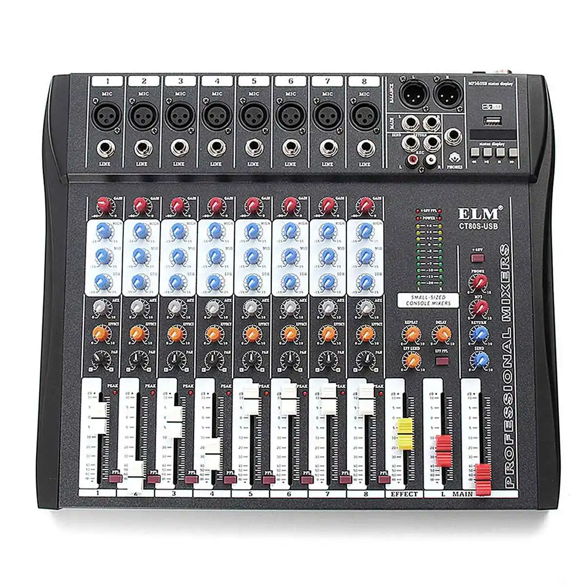 LEORY 4 канала DJ аудио микшер консоль с USB MP3 Jack живое Аудио Смешивание Звука DJ оборудование для караоке KTV музыкальное шоу