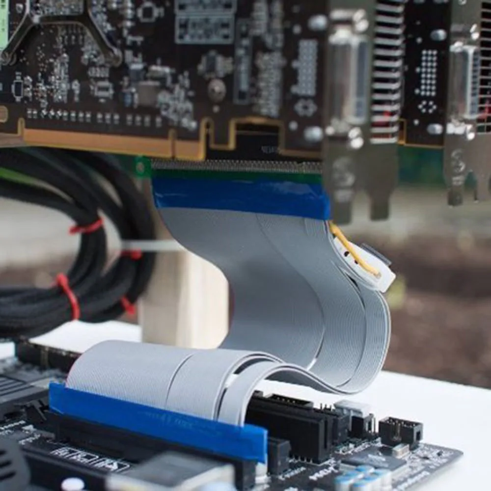PCI E Express 16X расширитель Райзер карты Flex Гибкий Удлинительный кабель для 1U 2U