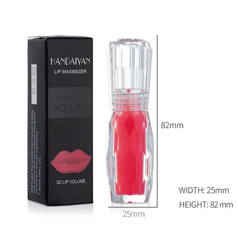 1 шт. жидкая губная помада для губ пухлый блеск ментоловое масло уточняйте линии
