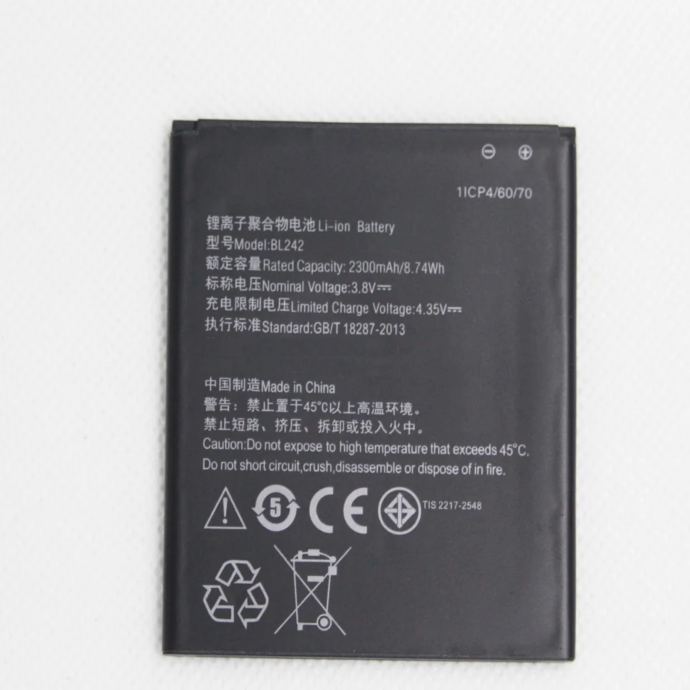 5 шт./лот BL 242 аккумулятор BL242 для Lenovo K3 K30-W A6000 A3860 A3580 A3900 A6010 Plus 3 8 V 2300mAh Мобильный