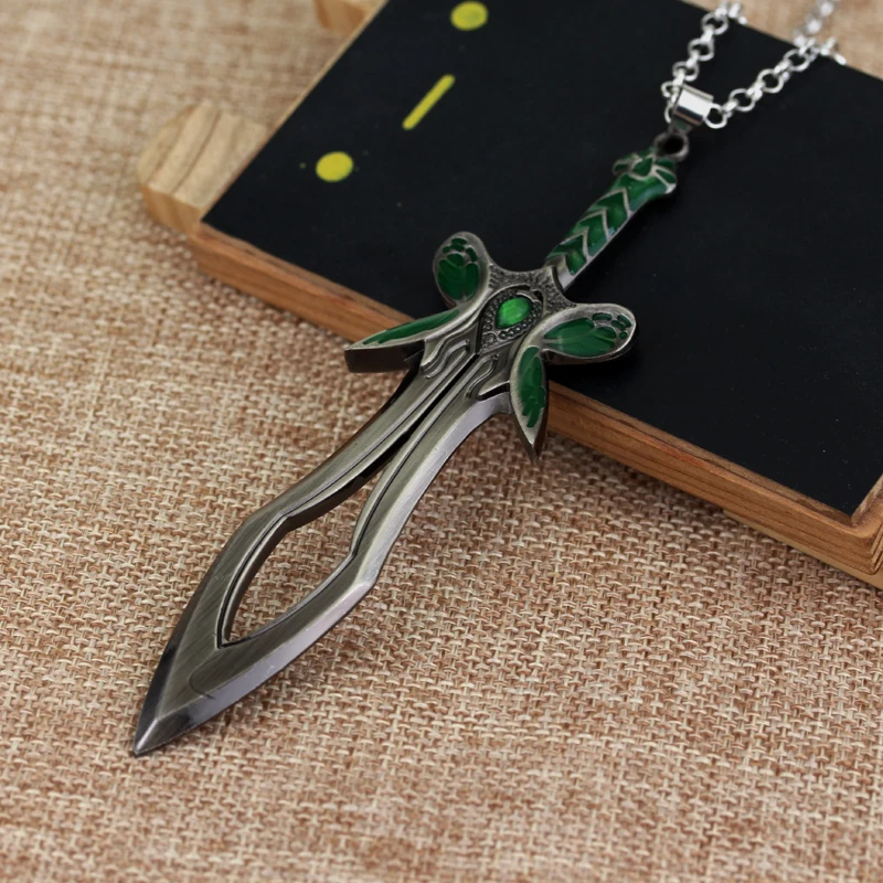 HANCHANG Butterfly Sword Necklace Game Series DOTA 2 Weapon Pendants Necklaces men necklace collares Hip Hop Jewelry | Украшения и