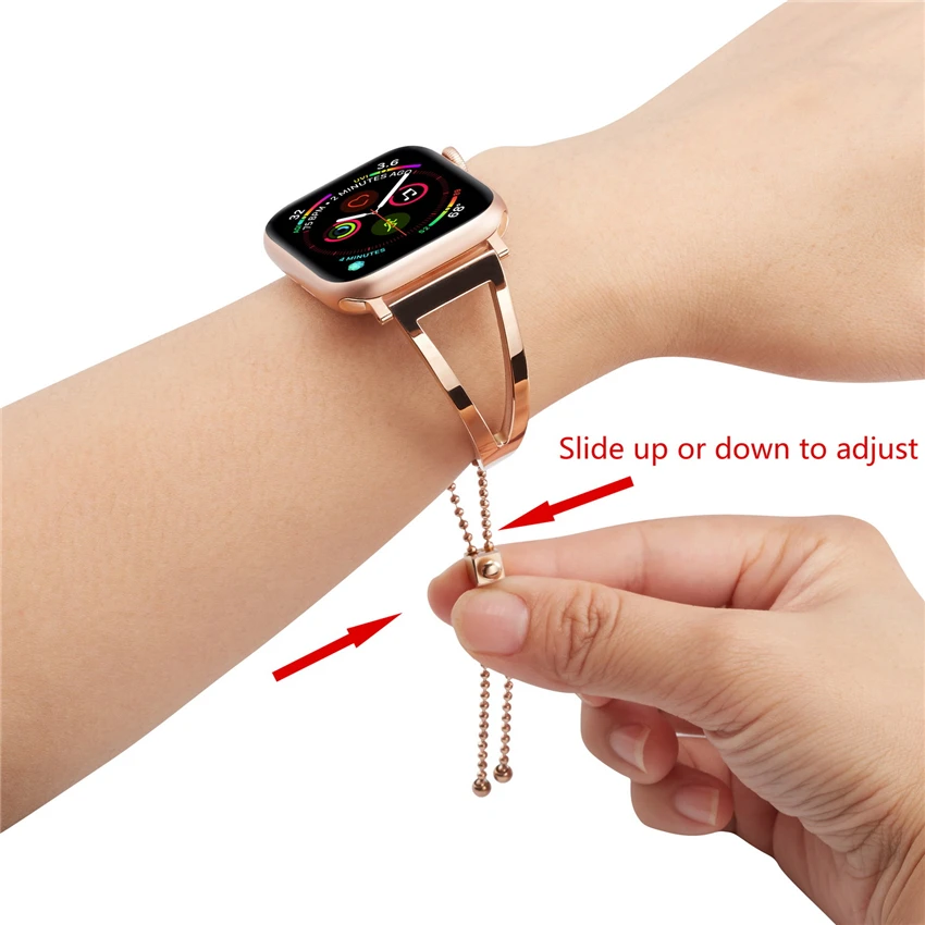 Для Apple Watch, версии 4 полосным 44 мм 40 мм, 38 мм, 42 мм, светильник модный металлический браслет Нержавеющая сталь ремешок для наручных часов iWatch, 4, версия 1, 2, 3, ремешок для наручных часов