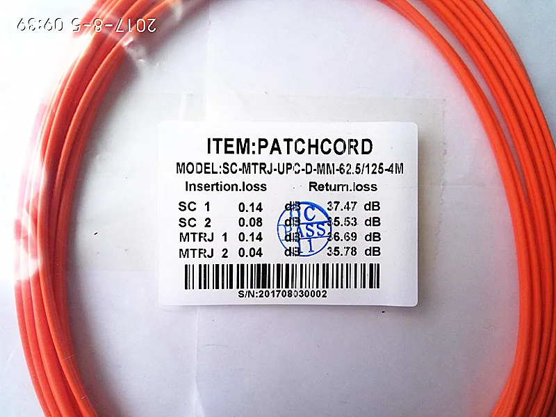 4 м SC/-MTRJ дуплексный многомодовый MTRJ для SC/UPC оптоволоконный соединительный кабель