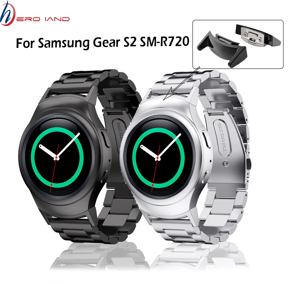 Ремешок для часов из нержавеющей стали с адаптером разъема Samsung Gear S2 RM 720 Soprt SM