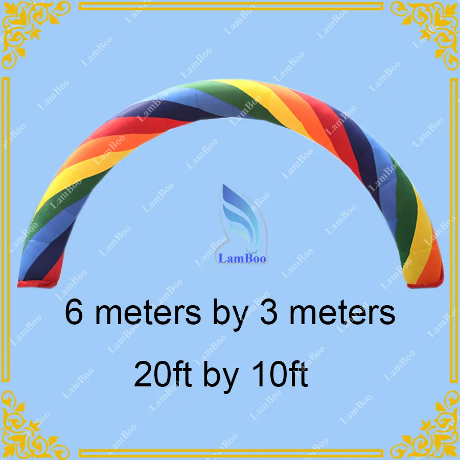 Хит продаж бесплатная доставка надувная Радужная Арка 6 м для мероприятий