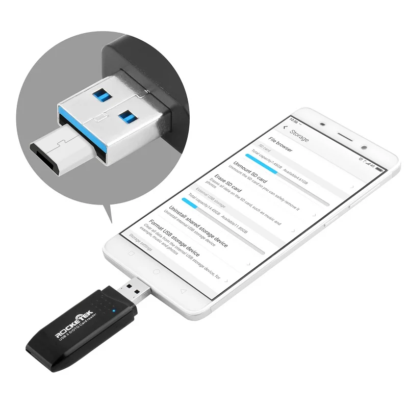 Rocketek USB микро OTG адаптер аксессуары с силиконовым чехлом для Samsung Разъема Xiaomi LG Huawei