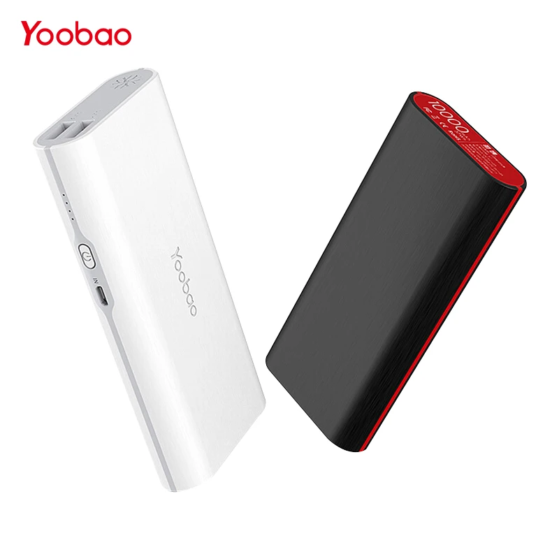 Yoobao 18650 power Bank 10000 мАч Быстрая зарядка PoverBnak 2 USB портативное зарядное устройство