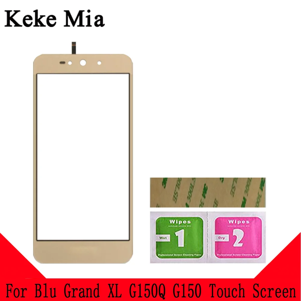 Gold No Tools Keke Миа 5," мобильный сенсорный экран для Blu Grand XL G150Q сенсорный экран сенсор дигитайзер Панель переднее стекло инструменты - Цвет: Gold No Tools