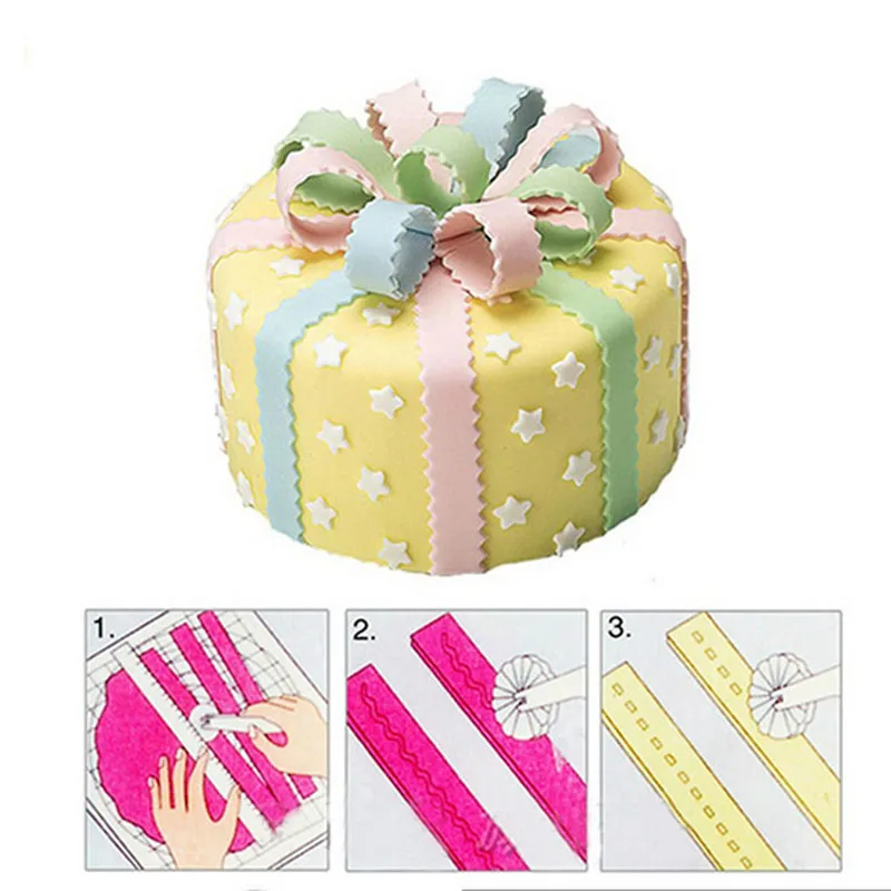 Горячая 1 шт. Фондант Embosser Режущий инструмент для украшения торта Кондитерские