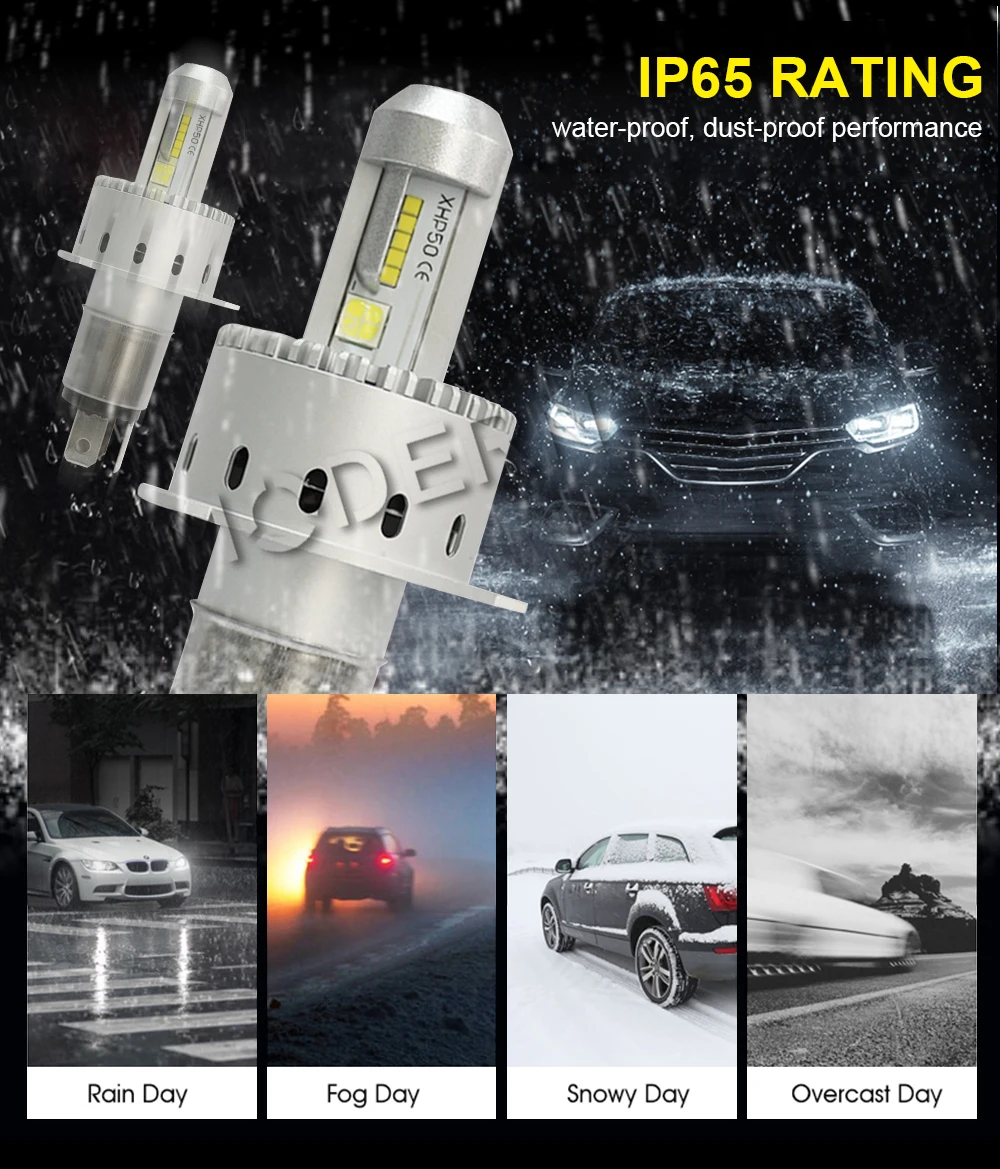 MODERN CAR XHP50 ZES mini size auto headlight H1 H7 H4 H11 led bulbs wireless design 12v headlamp light for 24v trucks | Автомобили и