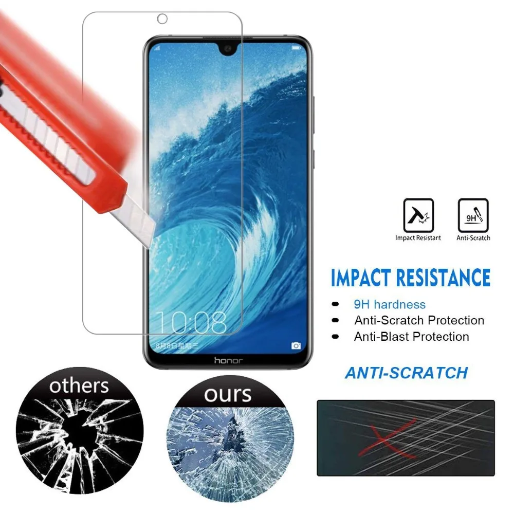 2 шт. Honor 8A 2.5D с уровнем твердости 9 H из закаленного высокопрочного стекла Стекло