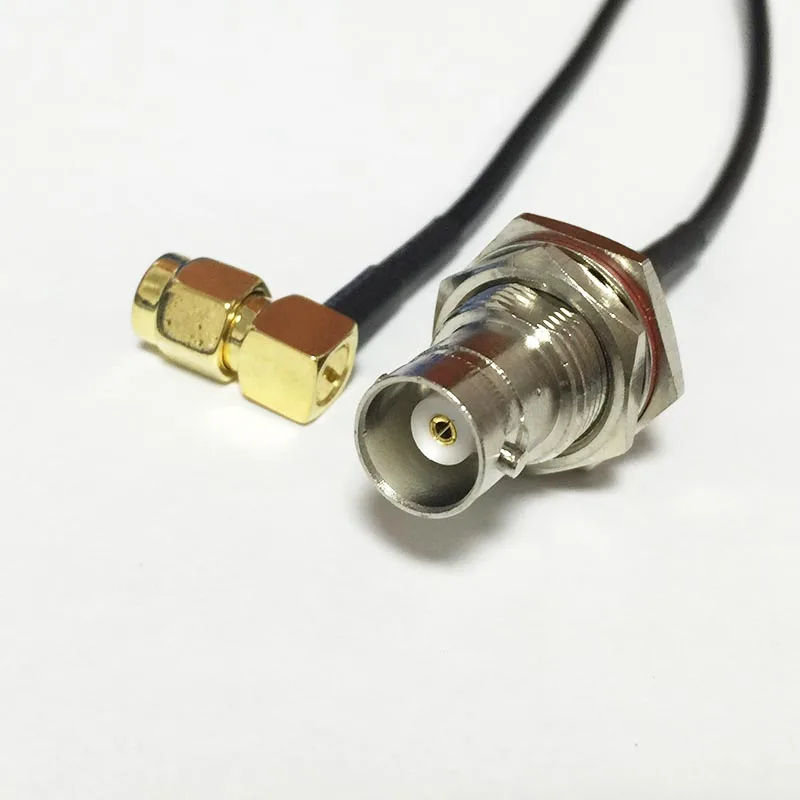 SMA штепсельная вилка с прямым углом гнездовой разъем BNC гайка RG174 оптовая продажа