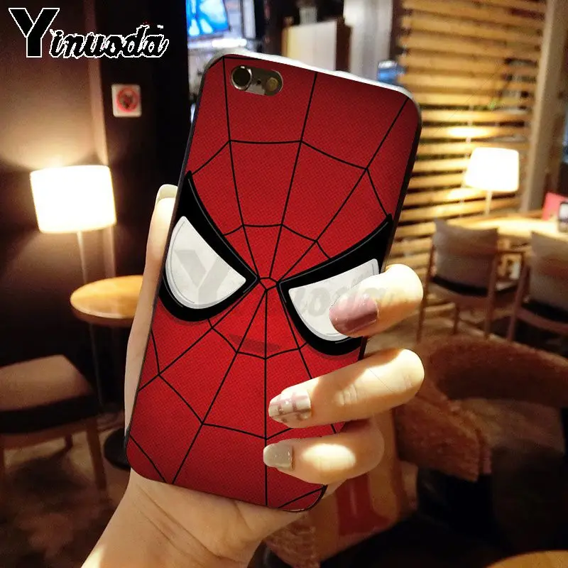 A10 Yinuoda marvel hero Человек-паук DIY Роскошный Высокий протектор на конце чехол для телефона для iphone X XS MAX 5 6S SE 7 8 plus XR мобильный чехол s - Цвет: A10