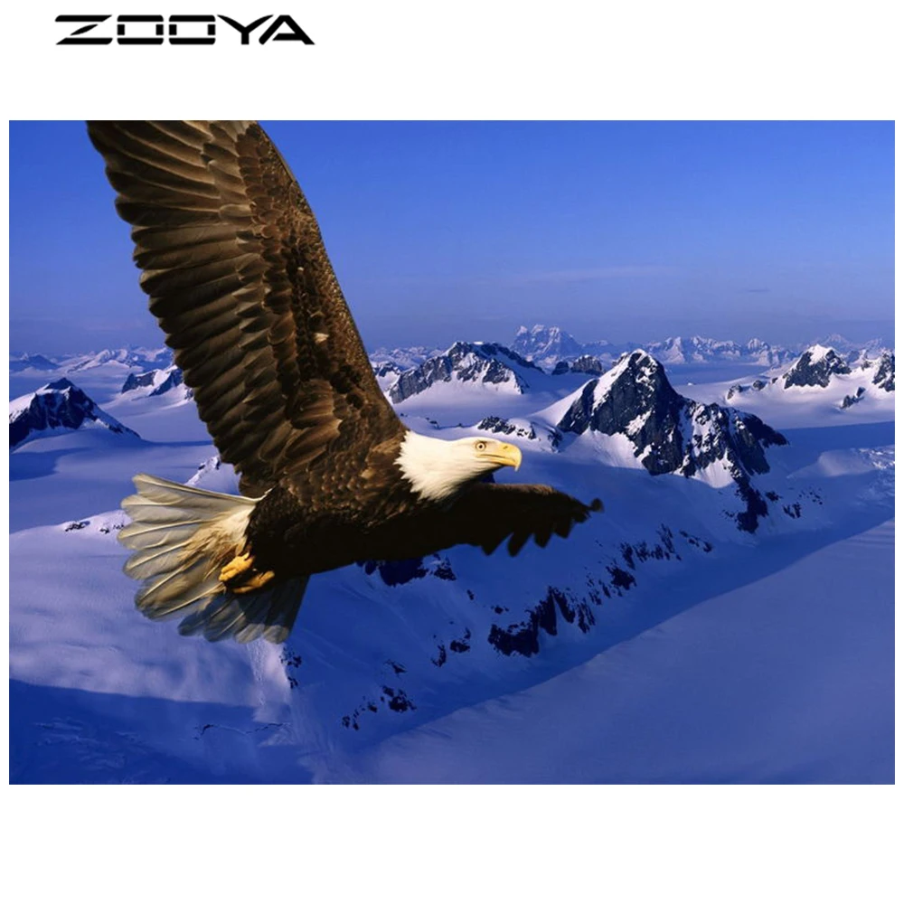 ZOOYA DIY 3D Алмазная вышивка крестиком наклейки на стену Пейзаж Снежная гора