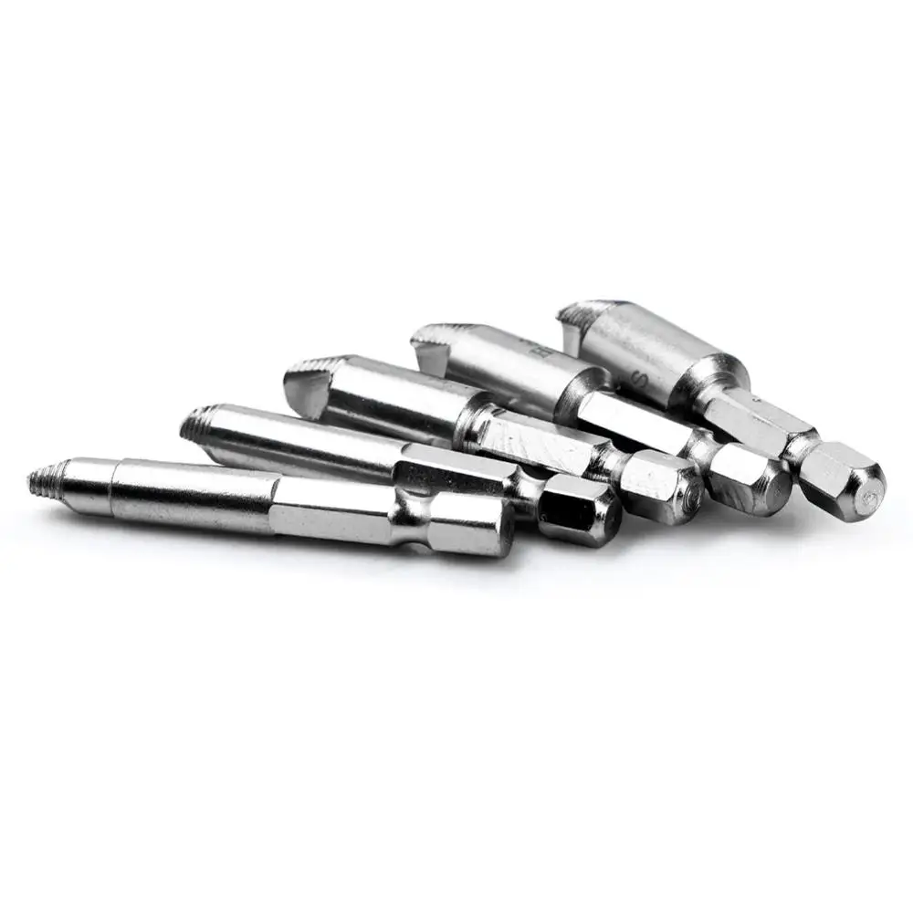 5 шт. Легкий Быстрый шнековый экстрактор набор буров для дрели 1/4 ″шестигранный