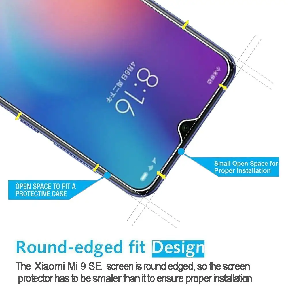 Прозрачная защитная пленка для телефона xiaomi mi 9 из закаленного стекла