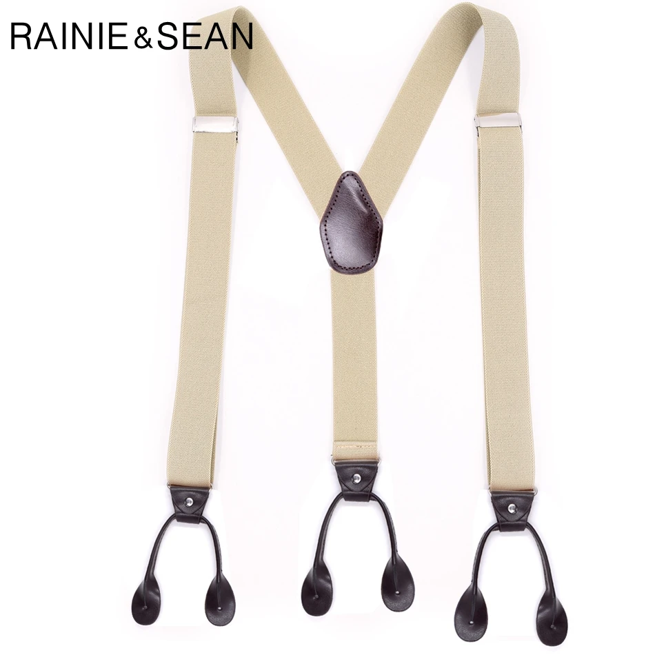 RAINIE SEAN мужские подтяжки для брюк подтяжки Мужские красные ремень в клетку подтяжки Британский винтажный бренд мужские s кнопки подтяжки