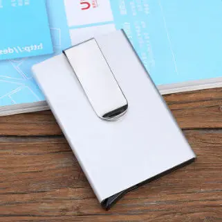 Металлический кошелек для визитных карточек 2019 автоматический всплывающий ID