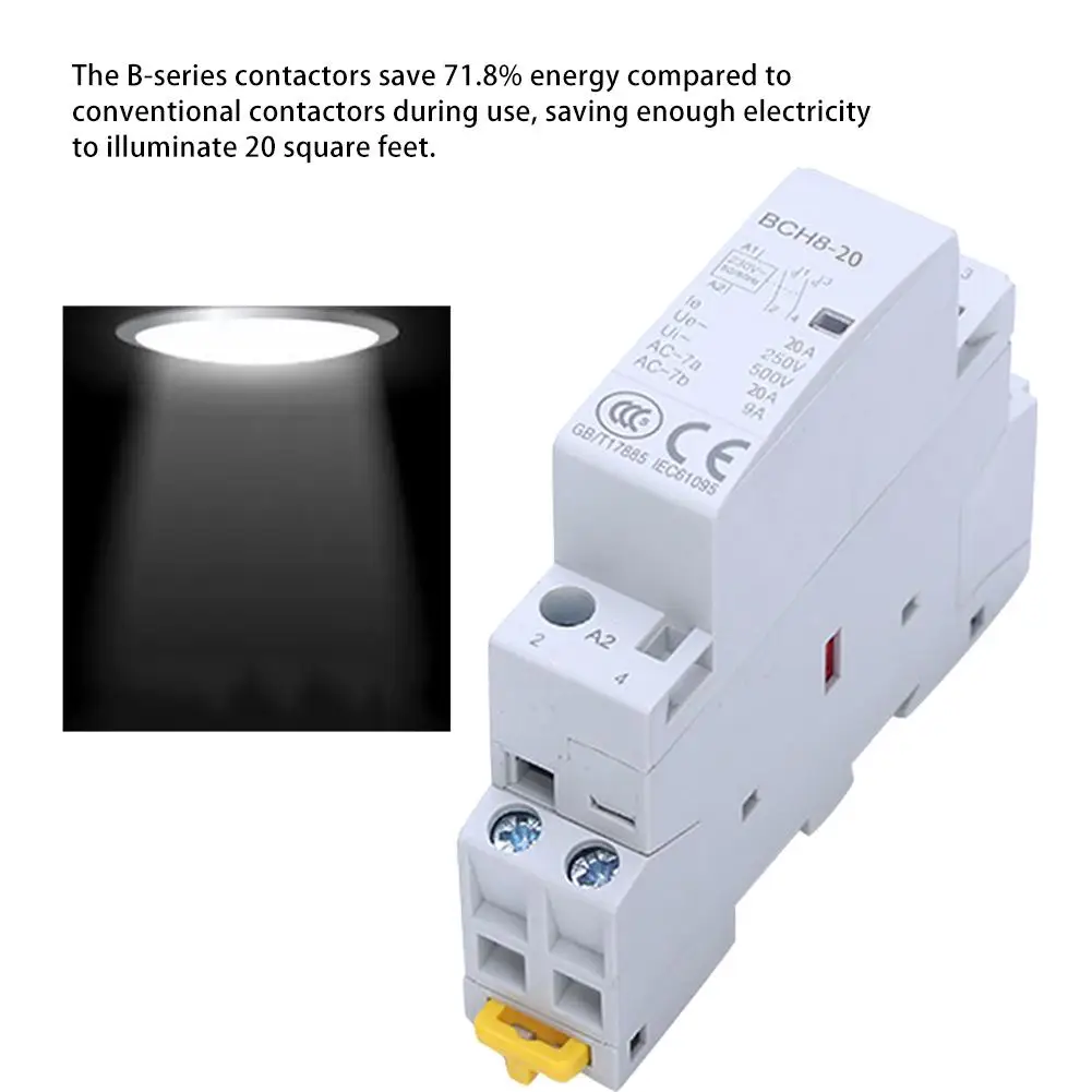 Контактор переменного тока 2P 20A 230V 2NO 60HZ Din Rail бытовое прочное реле контактора