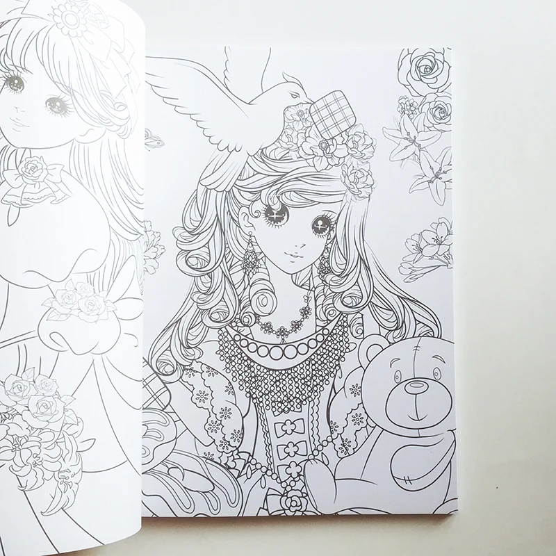 Красивая книжка раскраска принцессы Волшебный мир (112 страниц) для