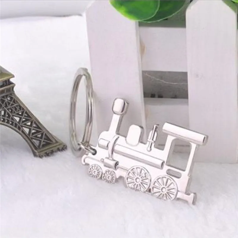PINKSEE Творческий Серебряный Цвет паровоз локомотив Дизайн Брелок Панк