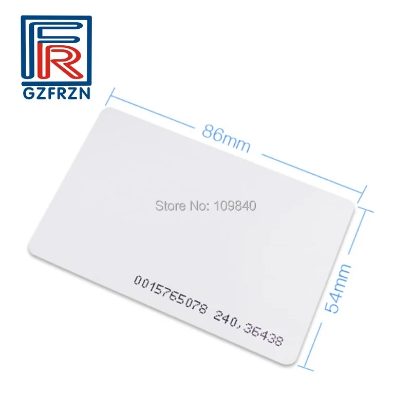 Оптовая продажа высокого качества 125 кГц TK4100 ПВХ Бланк Карточка rfid белая с