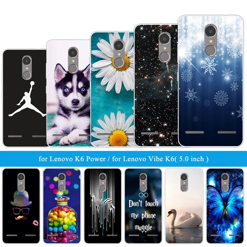 Силиконовый чехол для Lenovo K6 Power 5 0 дюймов Ультратонкий Мягкий ТПУ Vibe Funny Cat чехлы |