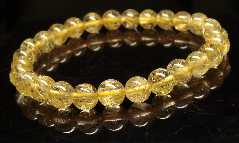 Оптовая продажа со скидкой натуральный желтый золотой иглы Рутиловый Кварц