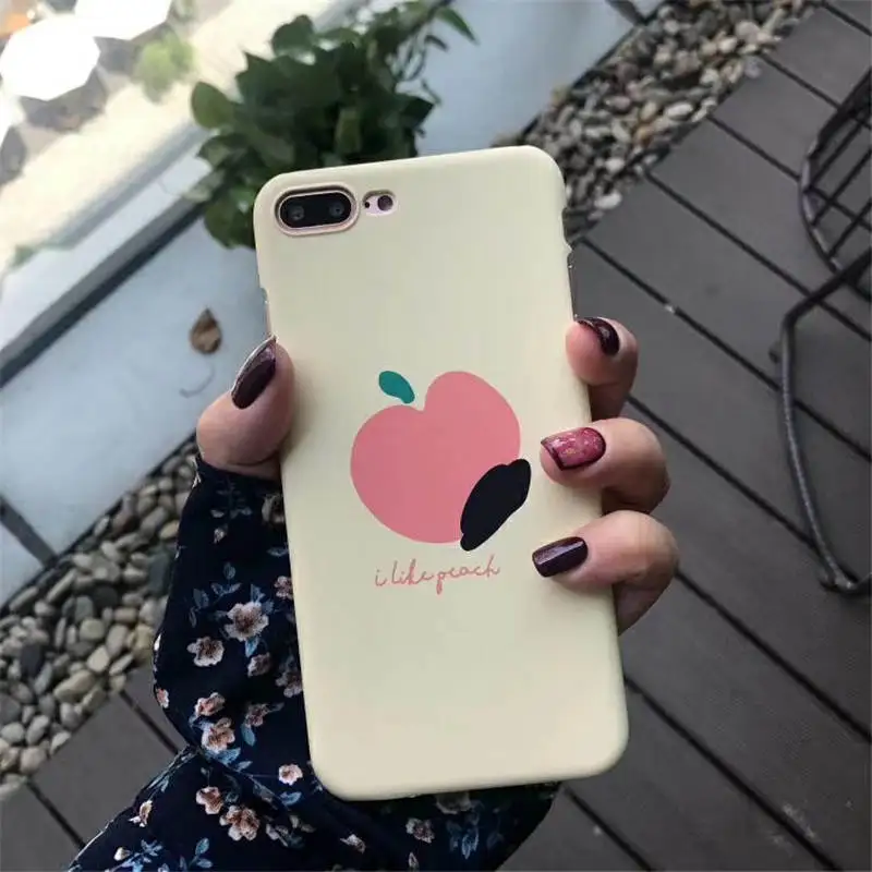 Ins чистая красная с жестким корпусом для Iphone 66S 6P 78 78plus X Женская свежая