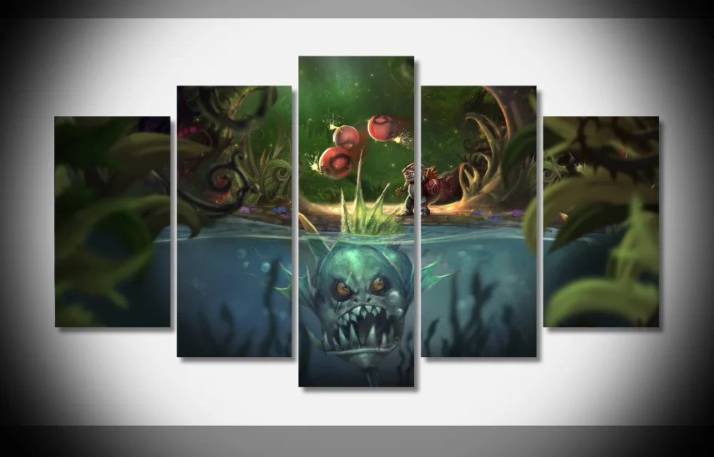 7141 21957 Лига Легенд Teemo Плакат оформлена галерея wrap art печать домашнего декора