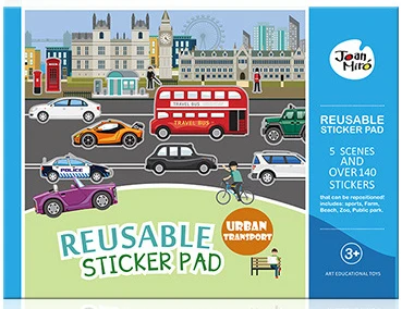 Urban transport Детская оригинальная наклейка, книги, многоразовая наклейка, накладка, самоклеющаяся, хлопья, Прозрачная ПВХ пленка, милая наклейка s для бутылки, ноутбука, телефона - Цвет: Urban transport