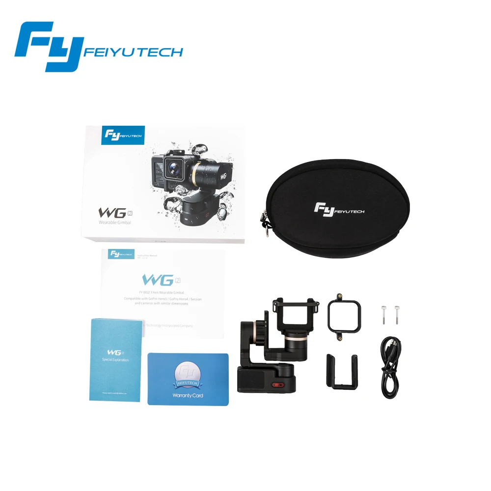 

FeiyuTech feiyu WG2 Wearable Mountable 3-axis Waterproof Gimbal Stabilizer for Gopro 6 4 5 session YI 4K SJCAM AEE Action Camera