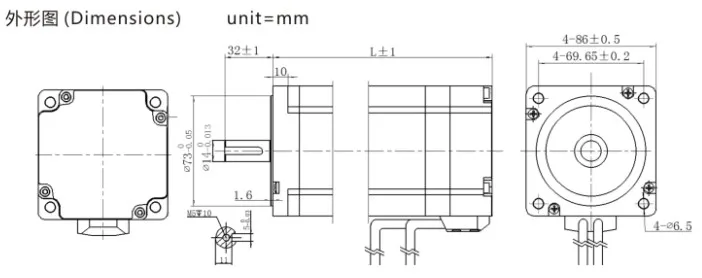 86 Hybird замкнутый контур шаговый двигатель 86HB250-156B 12.5N.m Nema 34 6A 2 фазы замкнутый контур шаговый двигатель
