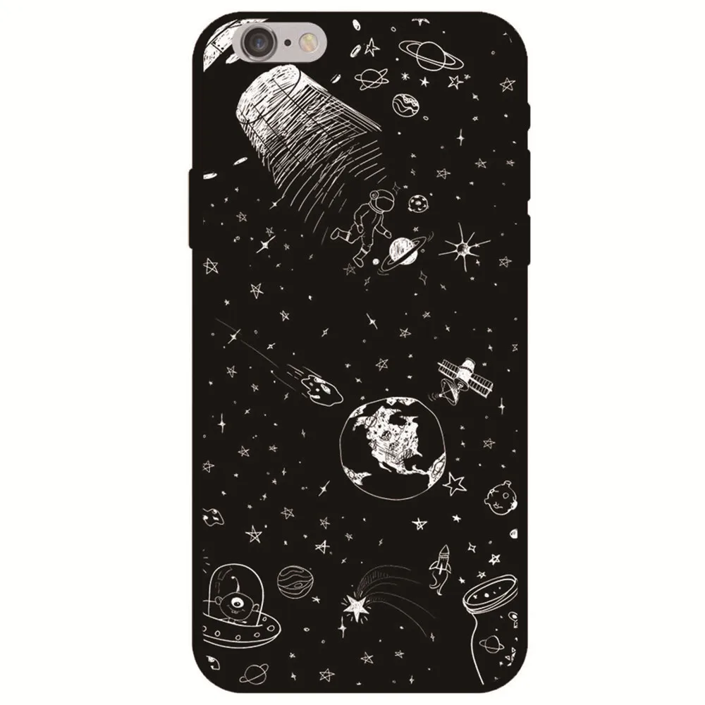 Чехлы Boucho для iPhone 8 8Plus 7 7Plus X 6 6S Plus Мягкий силиконовый чехол телефона 5 5S se серии Cosmic